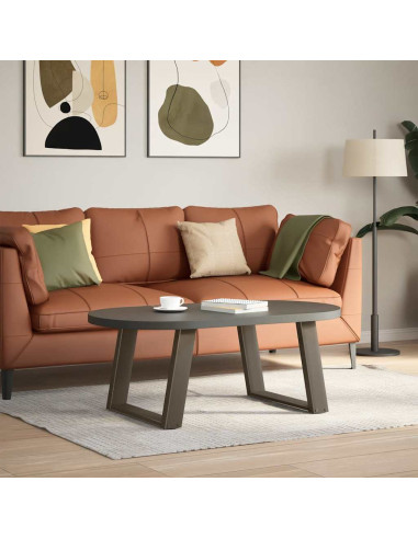 Gambe per Tavolino da Caffè a Forma di U 2 pz Acciaio Naturale 70x(42-43) cm Acciaio