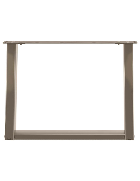Gambe per Tavolino da Caffè a Forma di U 2 pz Acciaio Naturale 70x(42-43) cm Acciaio