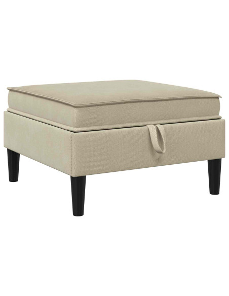 Pouf con Storage Sabbia Velluto