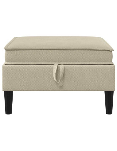 Pouf con Storage Sabbia Velluto