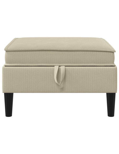 Pouf con Storage Sabbia Velluto