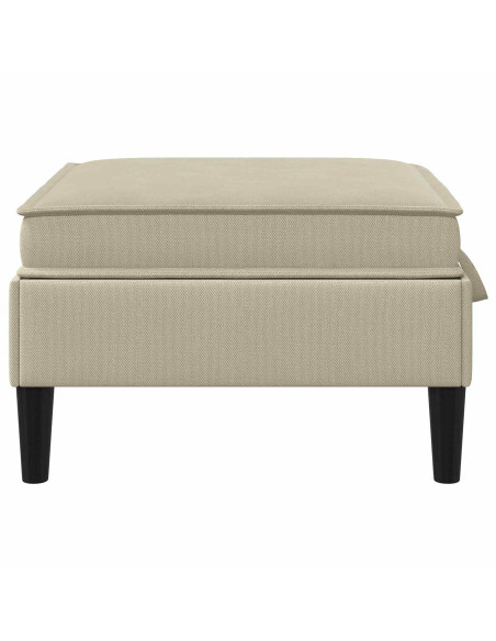 Pouf con Storage Sabbia Velluto