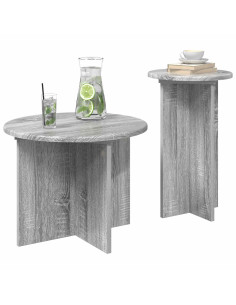 Set tavolini 2 pcs Grigio Sonoma Legno ingegnerizzato 2