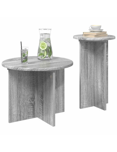 Set tavolini 2 pcs Grigio Sonoma Legno ingegnerizzato
