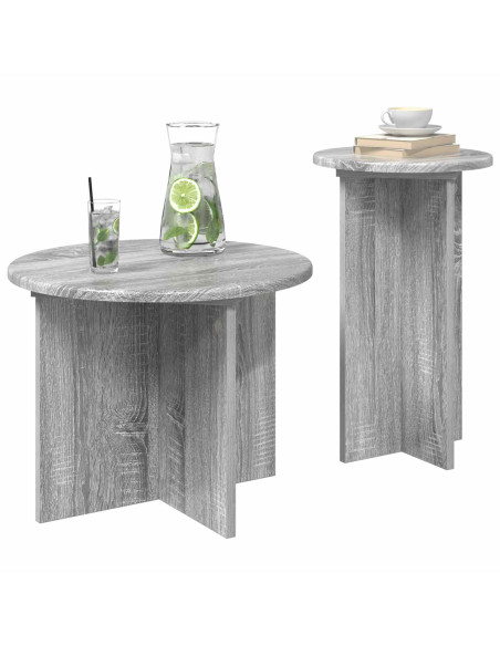 Set tavolini 2 pcs Grigio Sonoma Legno ingegnerizzato