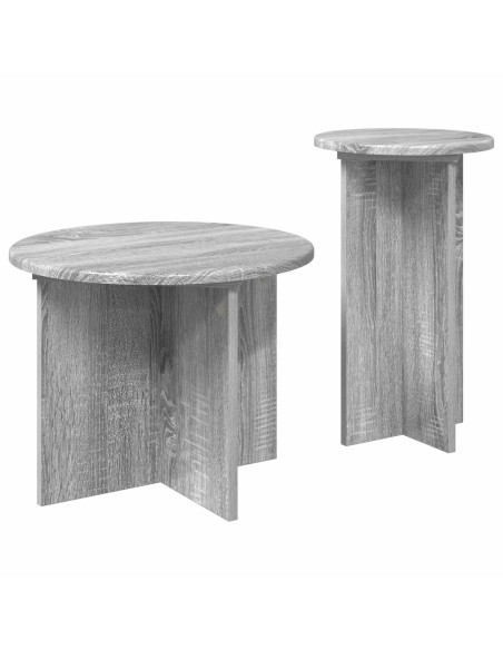 Set tavolini 2 pcs Grigio Sonoma Legno ingegnerizzato