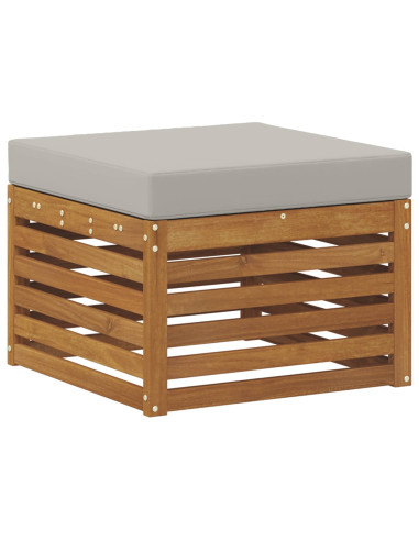 Set di divani da esterno 6 pcs Grigio Naturale e Chiaro