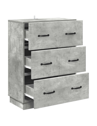 Mobile con Cassetti Grigio Cemento 66 x 34,5 x 87 cm