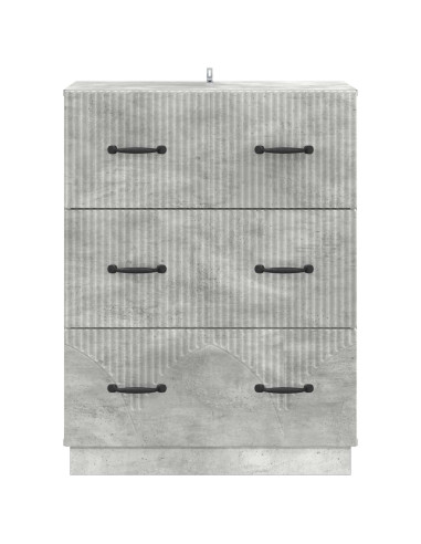 Mobile con Cassetti Grigio Cemento 66 x 34,5 x 87 cm