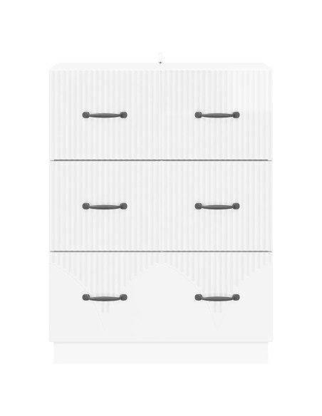 Mobile con Cassetti Bianco Lucido 66 x 34,5 x 87 cm