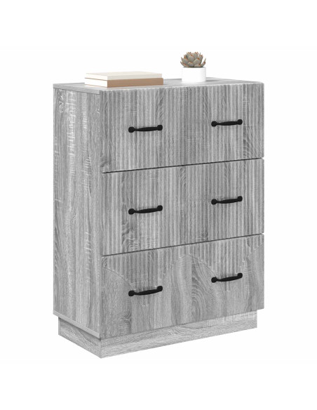 Mobile con Cassetti Grigio Sonoma 66 x 34,5 x 87 cm