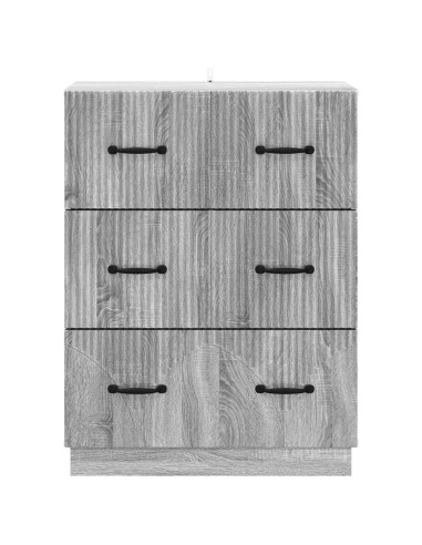 Mobile con Cassetti Grigio Sonoma 66 x 34,5 x 87 cm