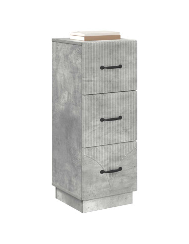 Mobile con Cassetti Grigio Cemento 33 x 34,5 x 87 cm