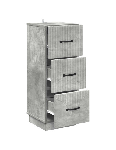 Mobile con Cassetti Grigio Cemento 33 x 34,5 x 87 cm