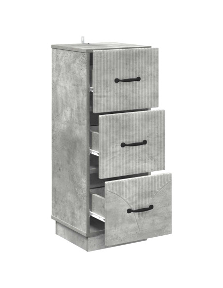 Mobile con Cassetti Grigio Cemento 33 x 34,5 x 87 cm