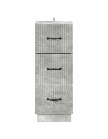Mobile con Cassetti Grigio Cemento 33 x 34,5 x 87 cm