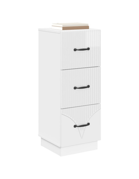 Mobile con Cassetti Bianco Lucido 33 x 34,5 x 87 cm
