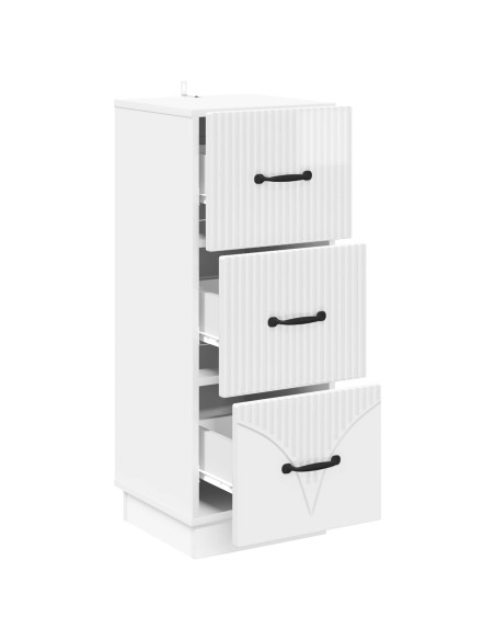 Mobile con Cassetti Bianco Lucido 33 x 34,5 x 87 cm