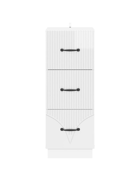 Mobile con Cassetti Bianco Lucido 33 x 34,5 x 87 cm
