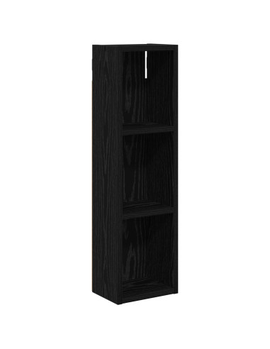 Armadio da bagno a muro Rovere Nero 20 x 14 x 70 cm