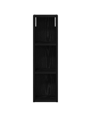Armadio da bagno a muro Rovere Nero 20 x 14 x 70 cm