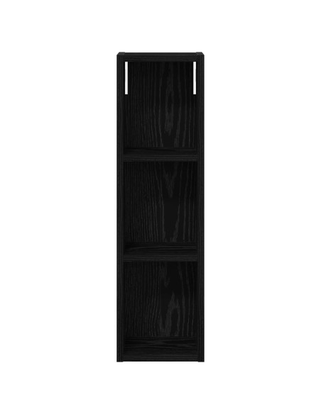 Armadio da bagno a muro Rovere Nero 20 x 14 x 70 cm