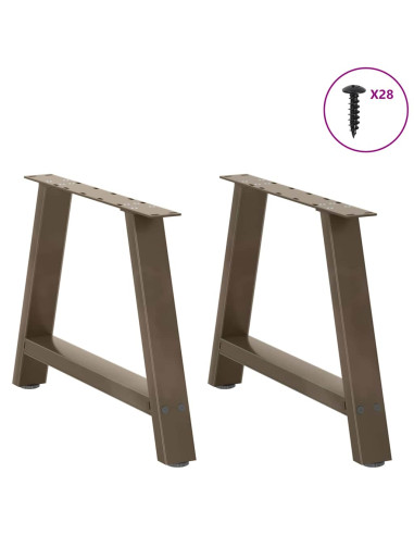 Gambe per Tavolino da Caffè a Forma di A 2 pz 60x(42-43) cm Acciaio