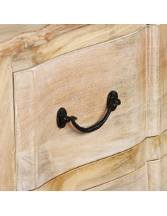 Credenza in Legno Massello di Mango 200x40x90 cm 2