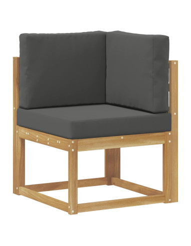 Set di divani da esterno con cuscino 6 pcs Bianco e Antracite