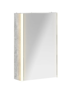 Mobiletto per specchio da bagno Grigio cemento 2