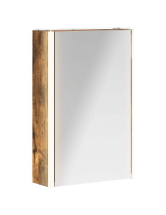 Mobiletto per specchio da bagno Rovere fumé 33 x 11,5 x 50 cm 2