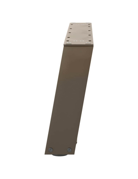 Gambe per Tavolino da Caffè a Forma di U 2 pz Acciaio Naturale 70x(30-31) cm Acciaio