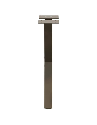 Gambe per Tavolino da Caffè a Forma di X 2 pz Acciaio Naturale 38x(42-43) cm Acciaio