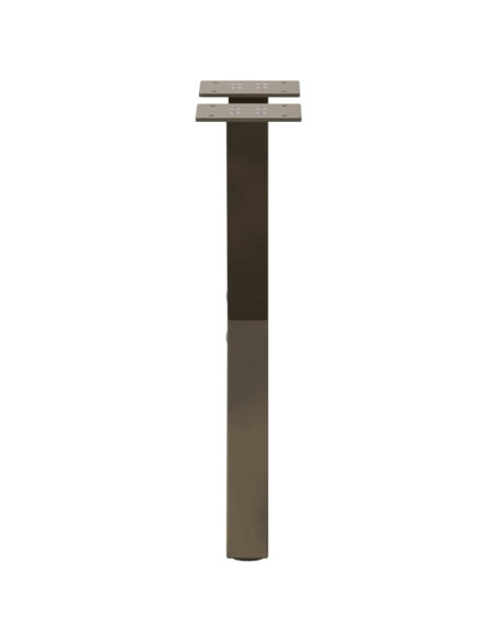 Gambe per Tavolino da Caffè a Forma di X 2 pz Acciaio Naturale 38x(42-43) cm Acciaio