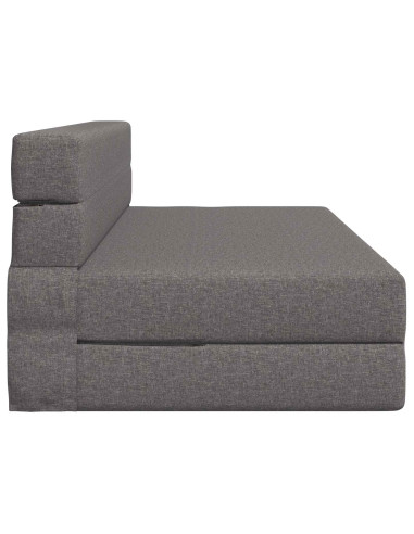 Divano Letto Pieghevole Grigio chiaro 203 x 152 x 15 cm Tessuto