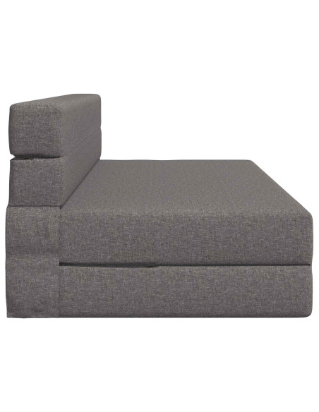Divano Letto Pieghevole Grigio chiaro 203 x 152 x 15 cm Tessuto