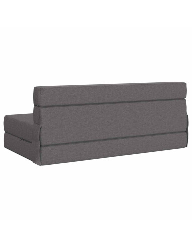 Divano Letto Pieghevole Grigio chiaro 203 x 152 x 15 cm Tessuto