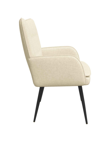 Divano a 2 Posti Crema 115 x 61 x 87 cm Tessuto