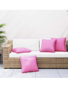 Cuscini Scatter 4 pcs Rosa 60 x 60 cm Tessuto in Poliestere