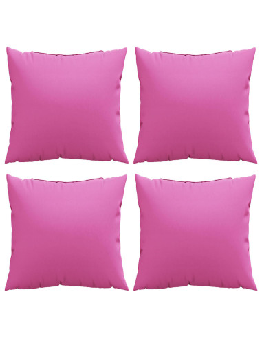 Cuscini Scatter 4 pcs Rosa 60 x 60 cm Tessuto in Poliestere