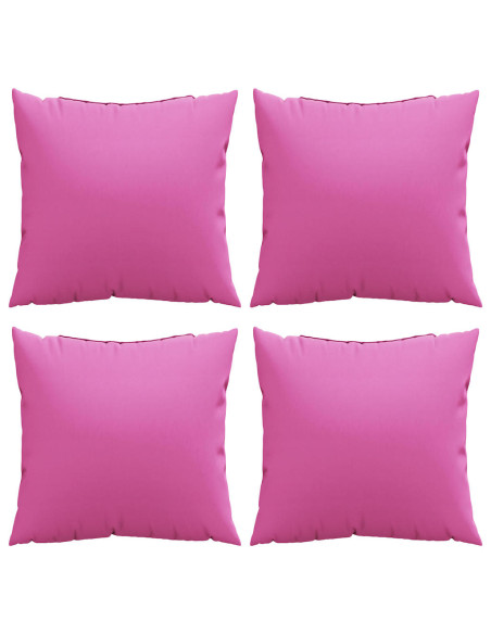 Cuscini Scatter 4 pcs Rosa 60 x 60 cm Tessuto in Poliestere