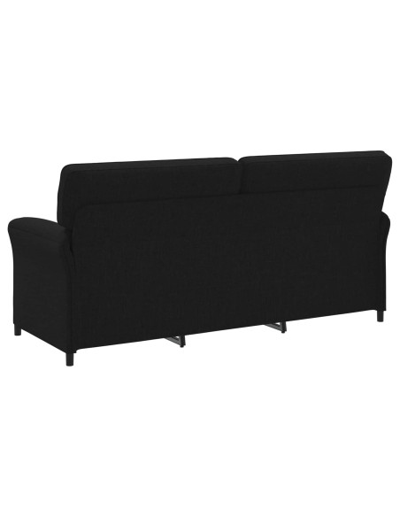 Divano 3-Persone Nero 198 x 83 x 95 cm Tessuto