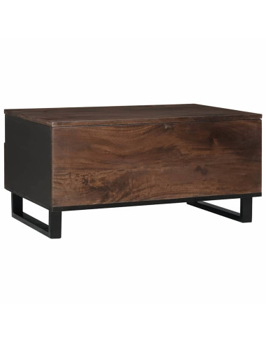 Tavolino da salotto con cassetto Marrone e Nero 80 x 54 x 40 cm
