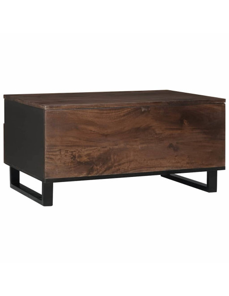 Tavolino da salotto con cassetto Marrone e Nero 80 x 54 x 40 cm