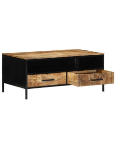 Tavolino da salotto con cassetto Marrone 90 x 50 x 40 cm 2