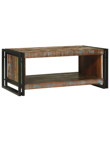 Tavolino da salotto 90 x 50 x 38 cm Legno Recuperato Massello
