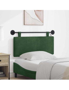 Testiera sospesa Con luce LED Verde Giungla Tessuto in Cords