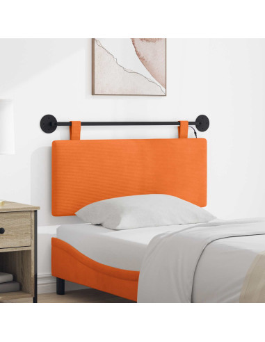 Testiera sospesa Con luce LED Arancione Tessuto in Cords