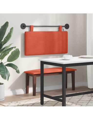 Testiera sospesa Con luce LED Rosso Arancio Tessuto in Cords