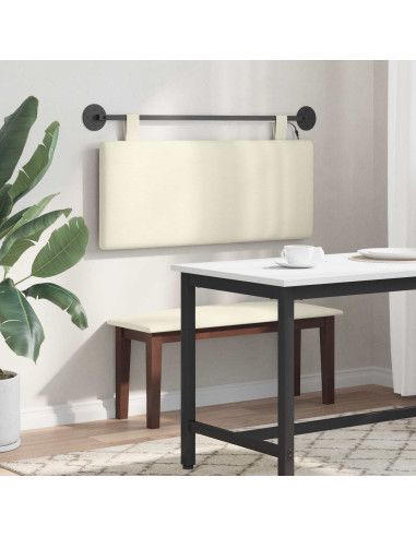 Testiera sospesa Con luce LED Crema Tessuto in Cords